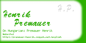 henrik premauer business card